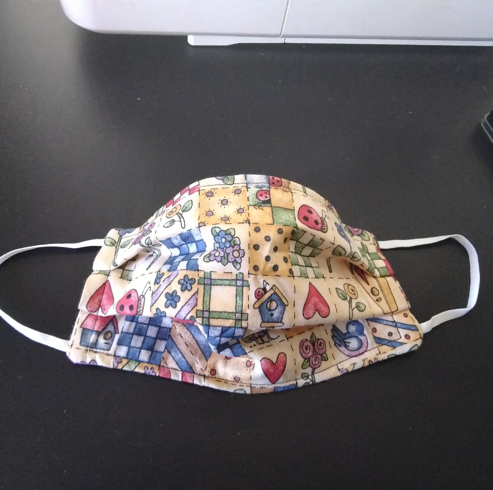 Homemade fabric face mask